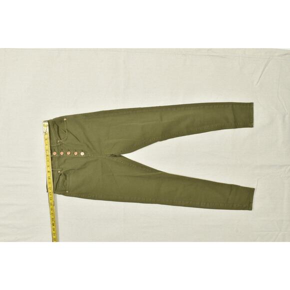 NEW LOFT Women's High Waist Skinny Ankle Jeans Size 26/2 Green Exposed Buttons - Picture 2 of 8